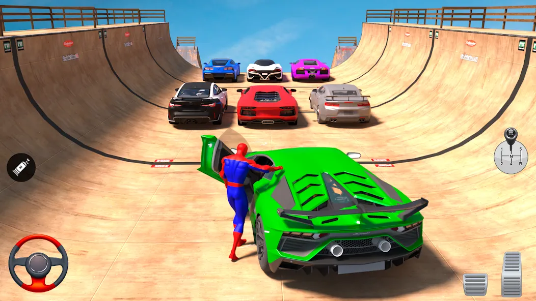 Взлом Superhero Car: Mega Ramp Games (Рамп Кар Гейм)  [МОД Mega Pack] — последняя версия apk на Андроид screen 1