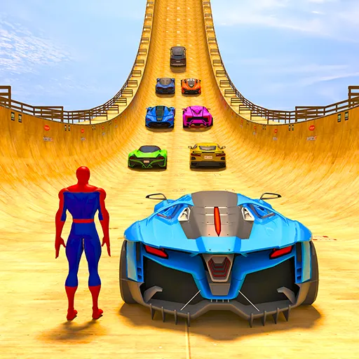 Взлом Superhero Car: Mega Ramp Games (Рамп Кар Гейм)  [МОД Mega Pack] — последняя версия apk на Андроид screen 2