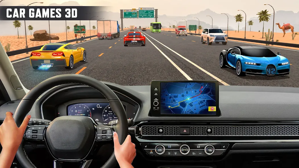 Скачать взлом Real Highway Car Racing Games  [МОД Unlimited Money] — стабильная версия apk на Андроид screen 4