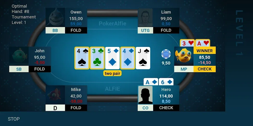 Взлом Offline Poker AI — PokerAlfie (Оффлайн Покер ИИ)  [МОД Unlimited Money] — полная версия apk на Андроид screen 2