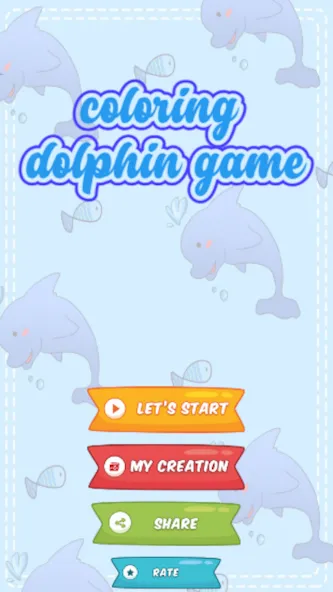 Взлом dolphin coloring game (дельфин раскраска игра)  [МОД Бесконечные монеты] — стабильная версия apk на Андроид screen 5