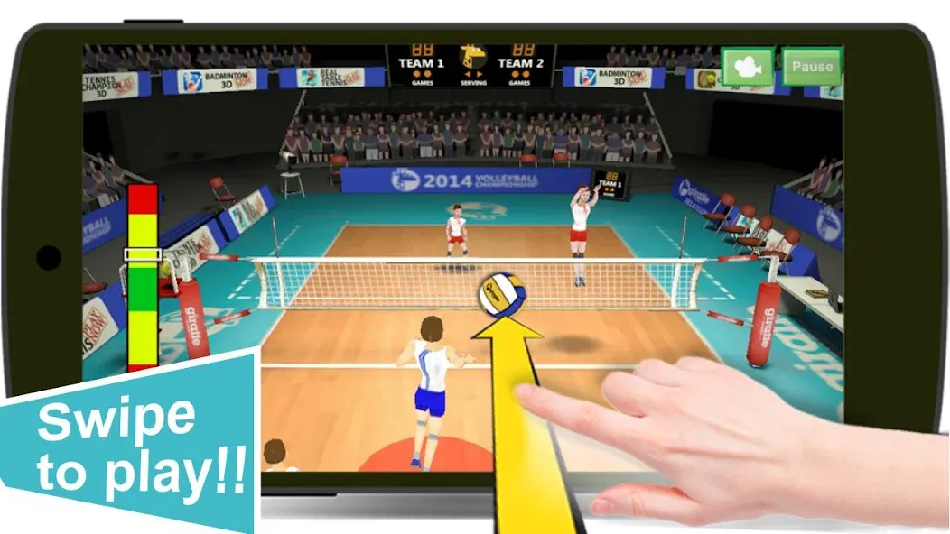 Скачать взломанную Volleyball Champions 3D — Onli  [МОД Unlimited Money] — полная версия apk на Андроид screen 2