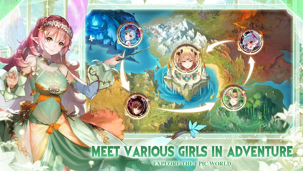 Взломанная Girls' Connect: Idle RPG  [МОД Много монет] — последняя версия apk на Андроид screen 5