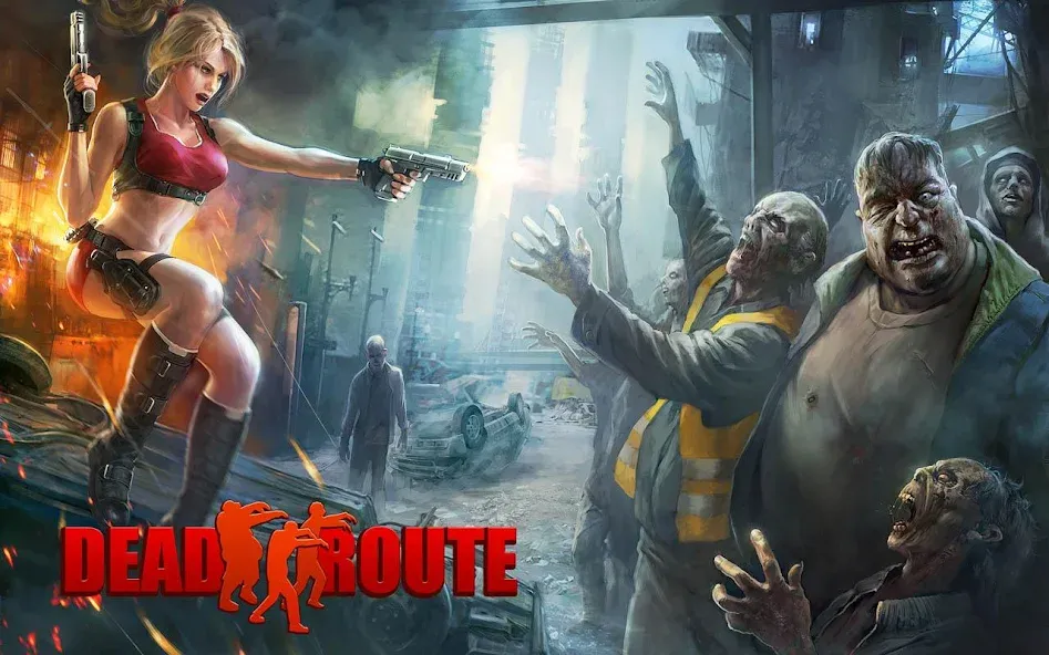 Взлом Dead Route: Zombie Apocalypse (Дед Роут)  [МОД Mega Pack] — стабильная версия apk на Андроид screen 1