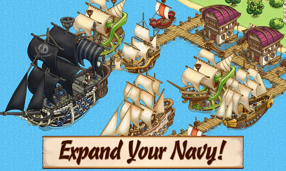 Скачать взлом Pirates of Everseas (Пираты Эверсис)  [МОД Меню] — полная версия apk на Андроид screen 1