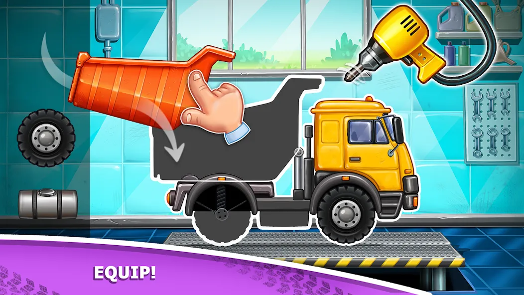 Взломанная Kids truck games Build a house  [МОД Unlimited Money] — полная версия apk на Андроид screen 1