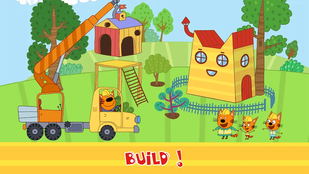 Скачать взломанную Kid-E-Cats Cars, Build a house  [МОД Unlimited Money] — стабильная версия apk на Андроид screen 5