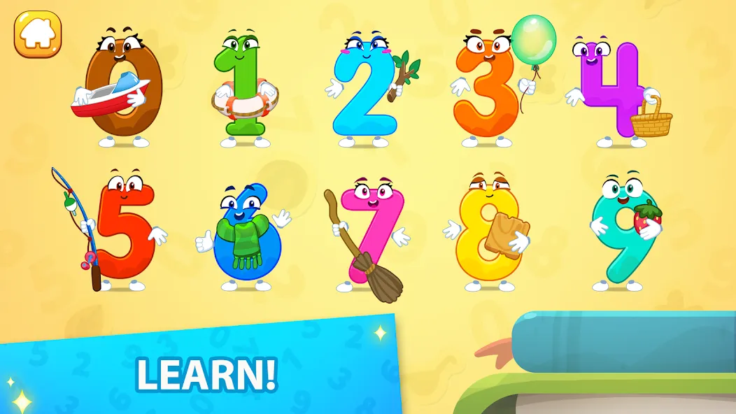 Скачать взломанную Numbers for kid Learn to count  [МОД Mega Pack] — стабильная версия apk на Андроид screen 2