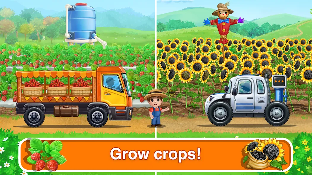 Взлом Tractor, car: kids farm games  [МОД Бесконечные деньги] — последняя версия apk на Андроид screen 3