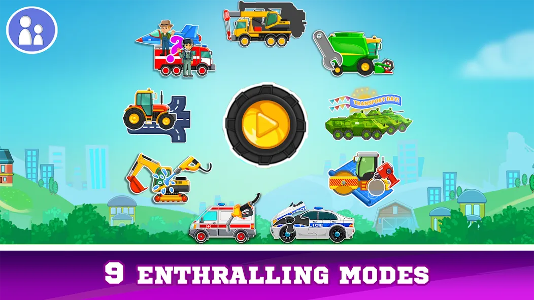 Скачать взломанную Kids Cars Games build a truck  [МОД Много монет] — последняя версия apk на Андроид screen 1