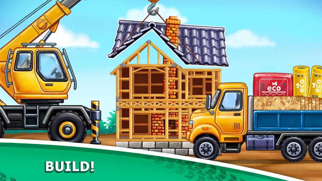 Скачать взлом Truck games — build a house  [МОД Много монет] — полная версия apk на Андроид screen 4