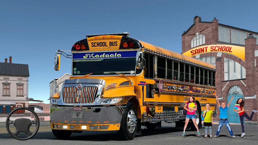 Скачать взлом School Bus Transport Simulator (Школьный Автобусный Транспортный Симулятор)  [МОД Mega Pack] — стабильная версия apk на Андроид screen 1