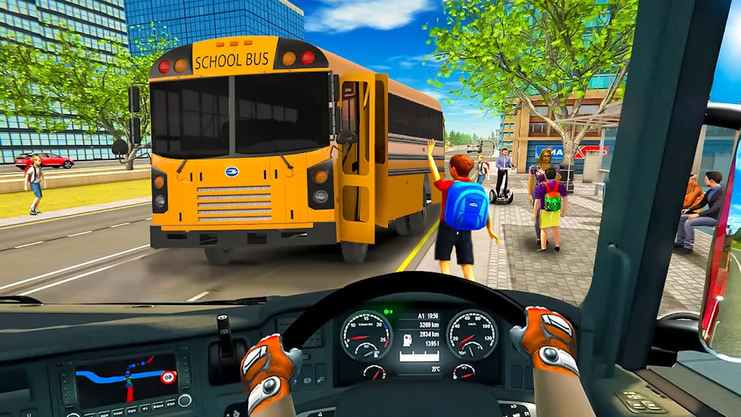 Скачать взлом School Bus Transport Simulator (Школьный Автобусный Транспортный Симулятор)  [МОД Mega Pack] — стабильная версия apk на Андроид screen 2