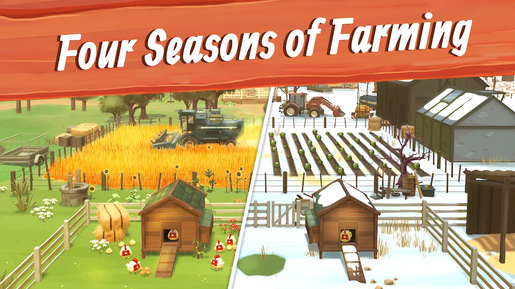 Взломанная Big Farm: Mobile Harvest (Биг Фарм)  [МОД Menu] — стабильная версия apk на Андроид screen 2