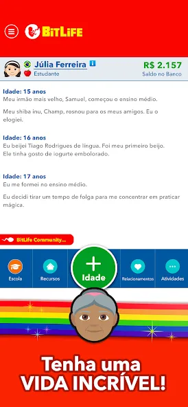 Скачать взломанную BitLife BR — Simulação de vida (БитЛайф БР)  [МОД Много монет] — стабильная версия apk на Андроид screen 4