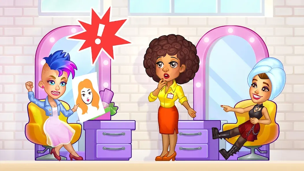 Скачать взломанную Makeover Salon: Beauty Mania (Маковер Салон)  [МОД Меню] — стабильная версия apk на Андроид screen 3