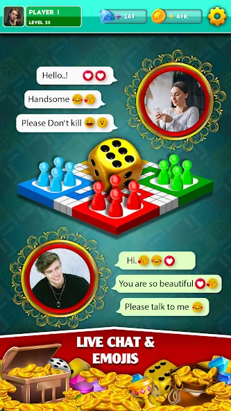 Скачать взлом Multiplayer Dice Ludo Games (Мультиплеер Дайс Лудо Игры)  [МОД Unlimited Money] — последняя версия apk на Андроид screen 2