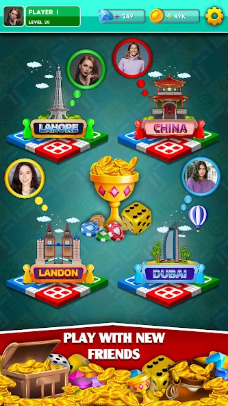 Скачать взлом Multiplayer Dice Ludo Games (Мультиплеер Дайс Лудо Игры)  [МОД Unlimited Money] — последняя версия apk на Андроид screen 4