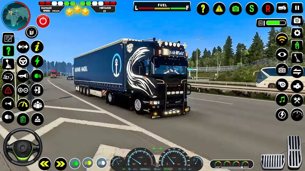 Скачать взломанную Truck Driving Euro Truck Game  [МОД Mega Pack] — стабильная версия apk на Андроид screen 4