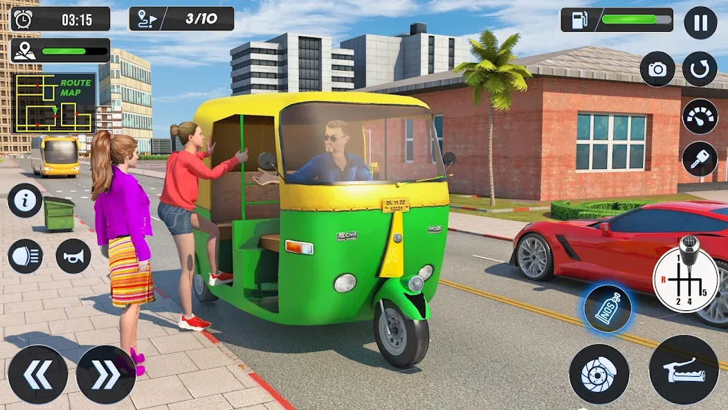 Скачать взломанную Tuk Tuk Auto Driving Games 3D  [МОД Бесконечные монеты] — стабильная версия apk на Андроид screen 4