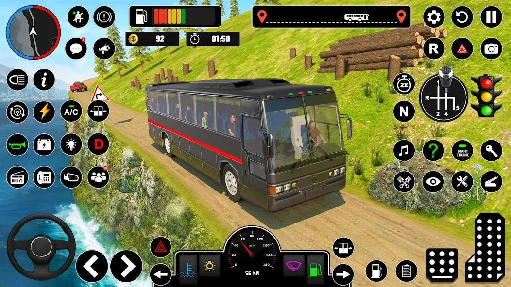 Скачать взлом Offroad Bus Simulator Bus Game (Оффроуд Автобус Симулятор Игра)  [МОД Много денег] — стабильная версия apk на Андроид screen 2