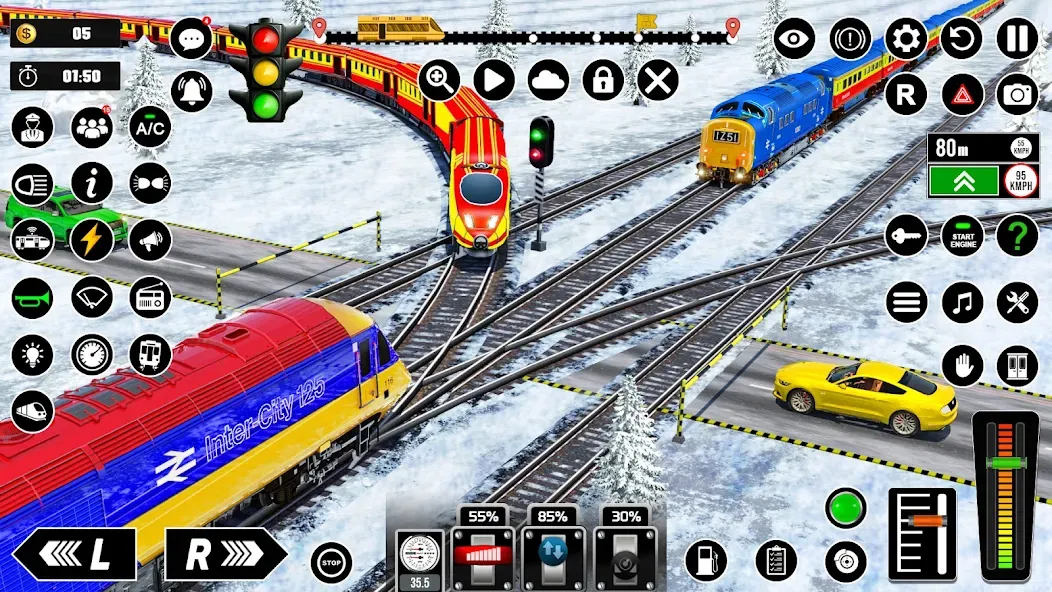 Взломанная Railway Train Simulator Games  [МОД Menu] — полная версия apk на Андроид screen 3