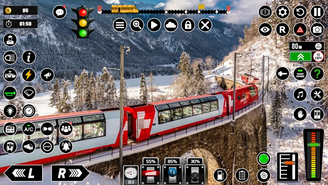 Взломанная Railway Train Simulator Games  [МОД Menu] — полная версия apk на Андроид screen 5