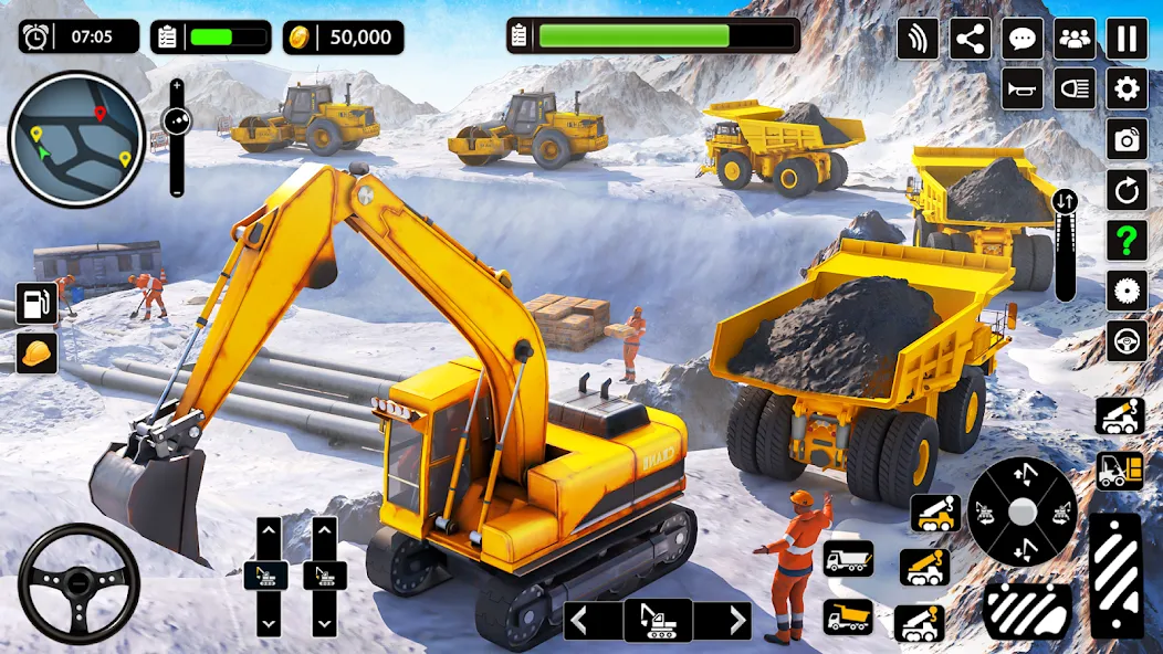 Взлом Snow Offroad Construction Game  [МОД Бесконечные монеты] — полная версия apk на Андроид screen 2