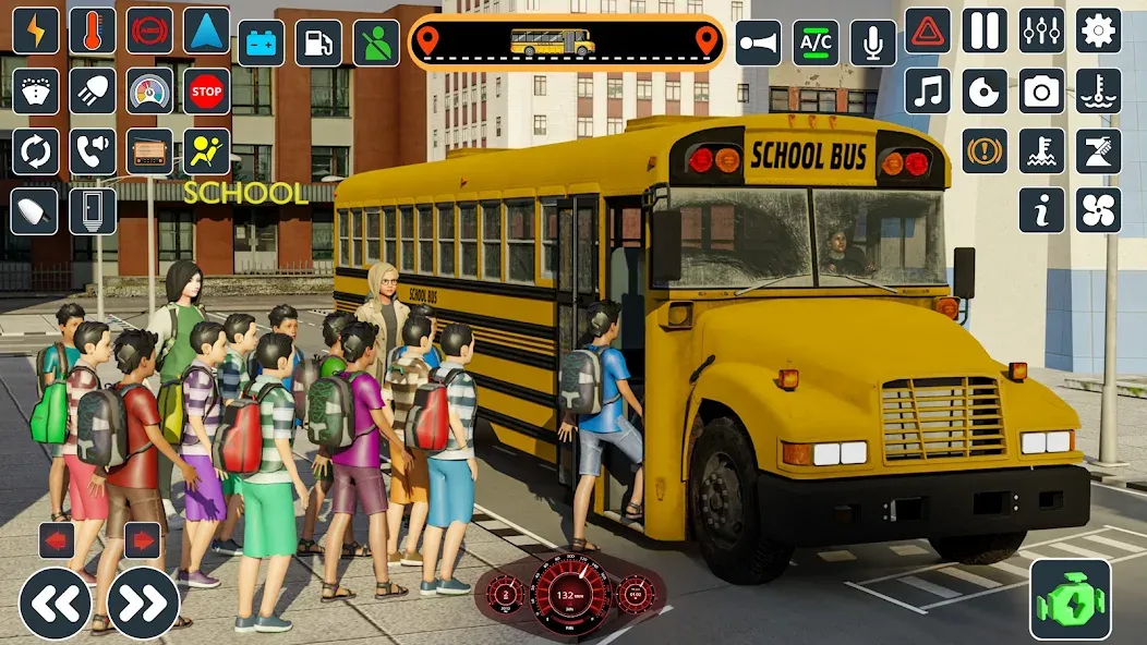 Скачать взлом School Bus 3d : City Bus Games (Школьный автобус симулятор игры на автобусе)  [МОД Все открыто] — полная версия apk на Андроид screen 3