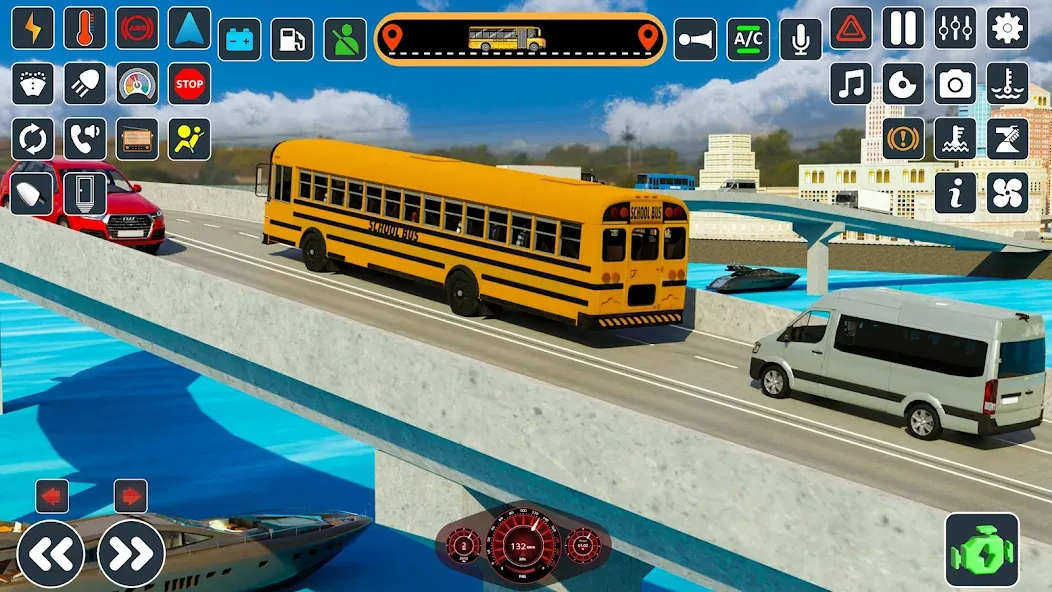 Скачать взлом School Bus 3d : City Bus Games (Школьный автобус симулятор игры на автобусе)  [МОД Все открыто] — полная версия apk на Андроид screen 4