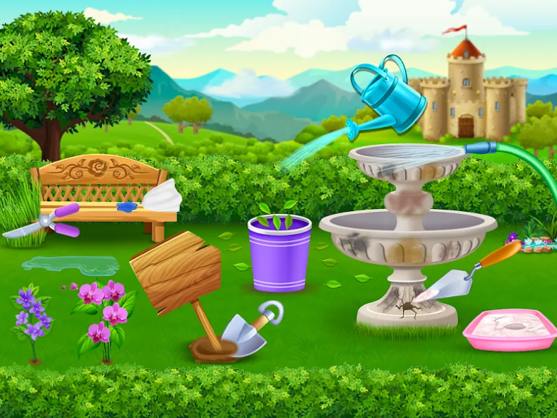 Скачать взлом Princess house cleaning advent  [МОД Много монет] — последняя версия apk на Андроид screen 3