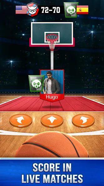 Скачать взломанную Basketball Rivals: Sports Game (Баскетбол Ривалс)  [МОД Много денег] — последняя версия apk на Андроид screen 1