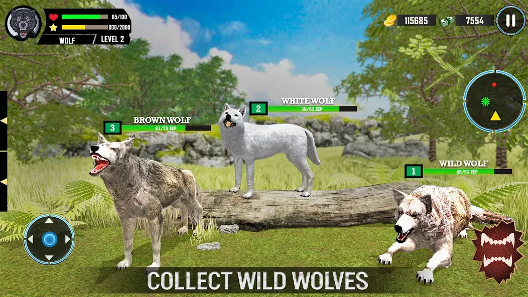 Взлом Wild Wolf Simulator Games  [МОД Unlimited Money] — последняя версия apk на Андроид screen 3