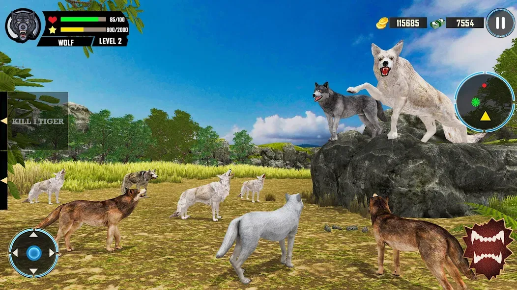 Взлом Wild Wolf Simulator Games  [МОД Unlimited Money] — последняя версия apk на Андроид screen 5