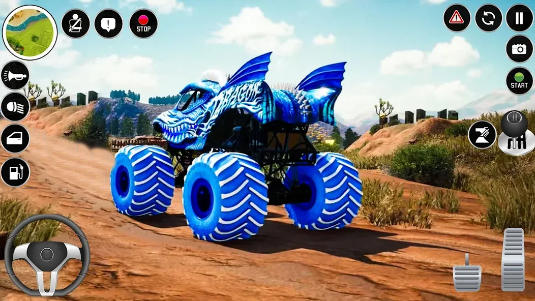 Взлом Extreme Monster Truck Game 3D (Монстр Трак Экстремальные Игры)  [МОД Unlocked] — стабильная версия apk на Андроид screen 1