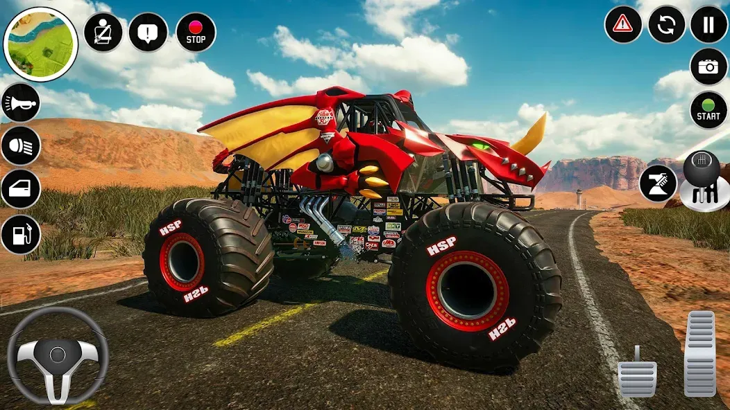 Взлом Extreme Monster Truck Game 3D (Монстр Трак Экстремальные Игры)  [МОД Unlocked] — стабильная версия apk на Андроид screen 4