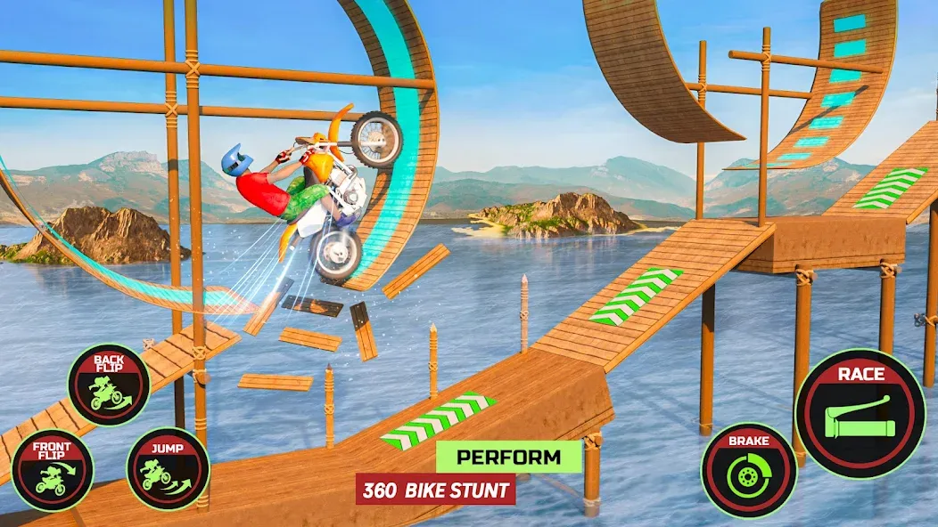 Взлом Motor Bike Stunt Racing Games (Мотор Байк Стант Гонки Игры)  [МОД Unlocked] — стабильная версия apk на Андроид screen 2