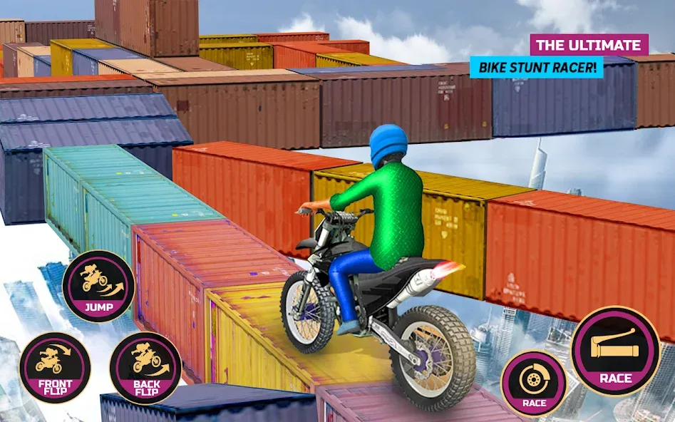 Скачать взлом Racing Bike Stunt Games Master (Гонки на мотоциклах Мастер игр в трюки)  [МОД Все открыто] — стабильная версия apk на Андроид screen 5