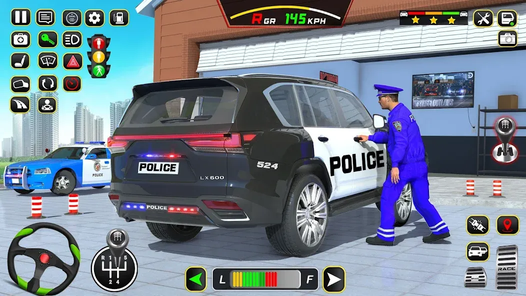 Взлом Police Car Driving School Game (Полицейская школа вождения автомобилей)  [МОД Много монет] — последняя версия apk на Андроид screen 2