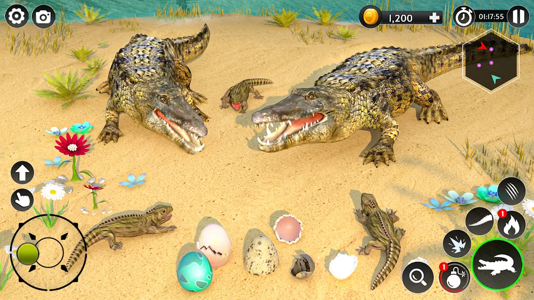 Взлом Hungry Animal Crocodile Games  [МОД Unlocked] — стабильная версия apk на Андроид screen 3