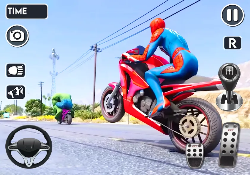 Взломанная Spider Bike Stunt 3D Mega Ramp  [МОД Много монет] — полная версия apk на Андроид screen 1