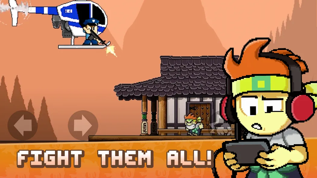 Скачать взломанную Dan the Man: Action Platformer (Дэн зе Мэн)  [МОД Mega Pack] — стабильная версия apk на Андроид screen 1