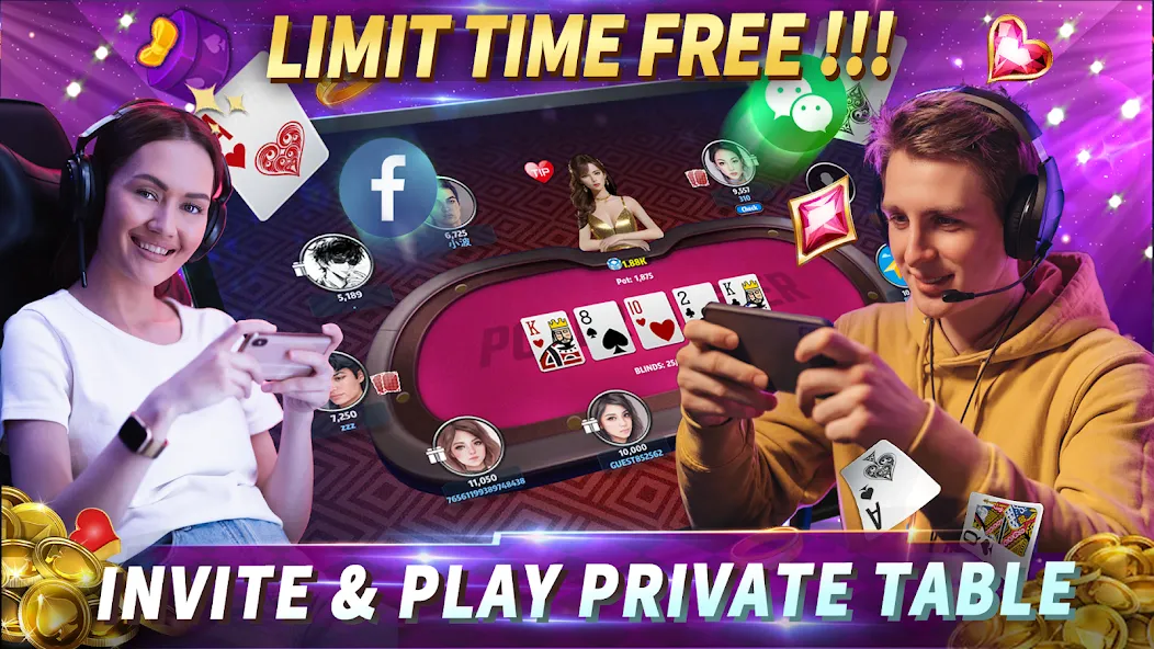 Скачать взломанную Poker Master Texas Holdem 2024 (Покер Мастер)  [МОД Menu] — последняя версия apk на Андроид screen 4