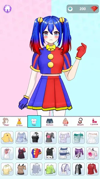 Скачать взломанную Anime Dress Up and Makeup Game  [МОД Бесконечные деньги] — полная версия apk на Андроид screen 1