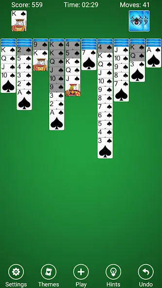 Скачать взломанную Spider Solitaire  [МОД Бесконечные деньги] — стабильная версия apk на Андроид screen 1