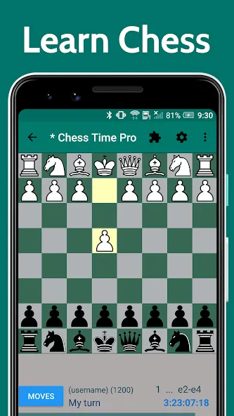 Взломанная Chess Time — Multiplayer Chess (Чесс Тайм)  [МОД Все открыто] — стабильная версия apk на Андроид screen 1