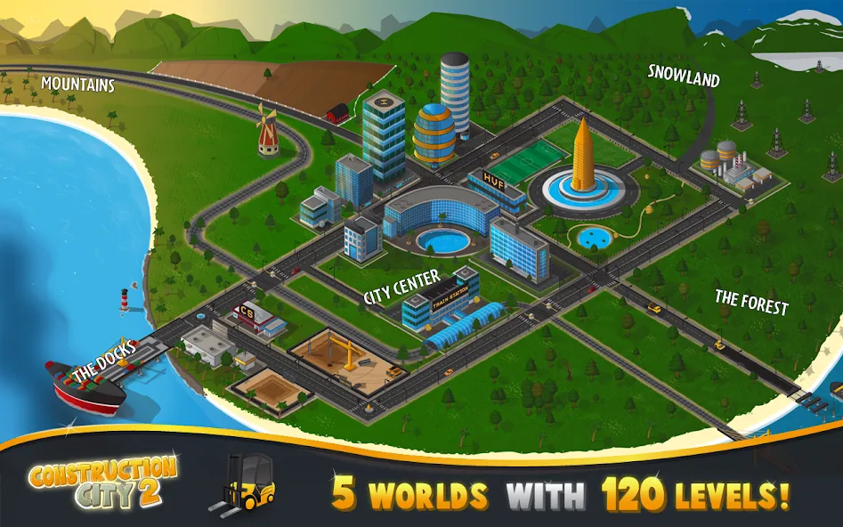 Скачать взломанную Construction City 2 (Конструкцион Сити 2)  [МОД Mega Pack] — последняя версия apk на Андроид screen 3