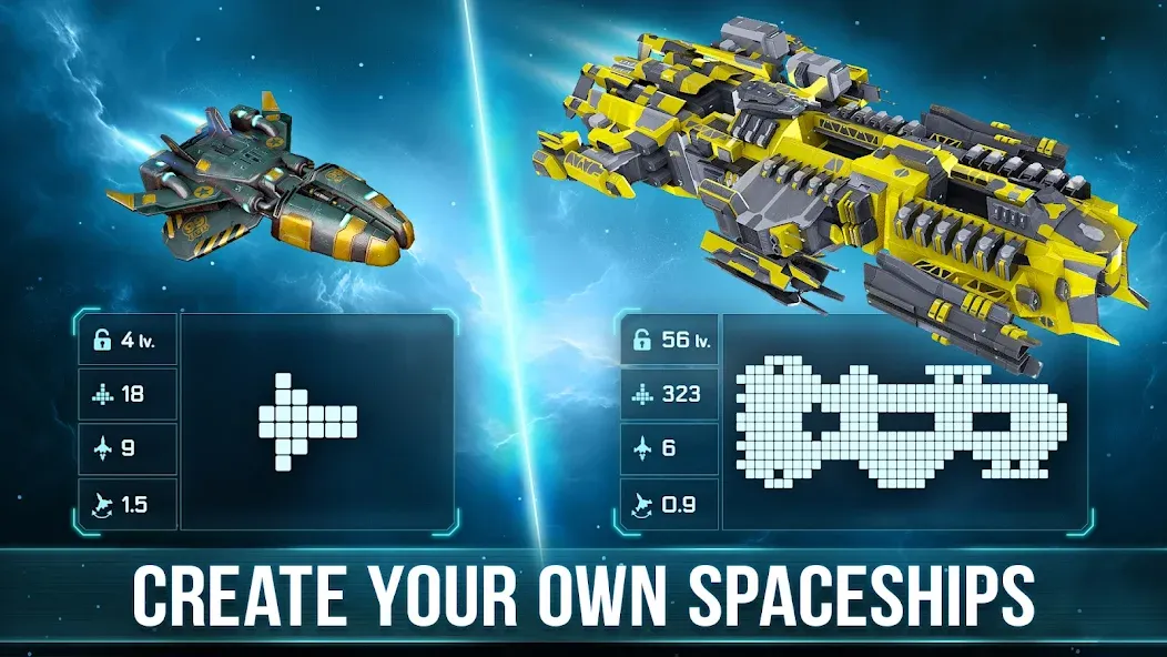 Скачать взлом Space Arena: Construct & Fight (Спейс Арена)  [МОД Menu] — последняя версия apk на Андроид screen 1