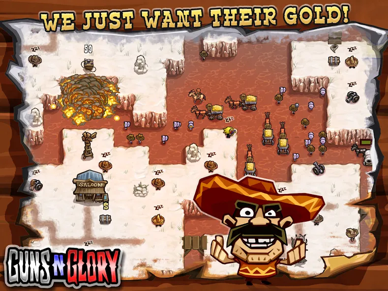 Скачать взломанную Guns'n'Glory  [МОД Menu] — последняя версия apk на Андроид screen 3