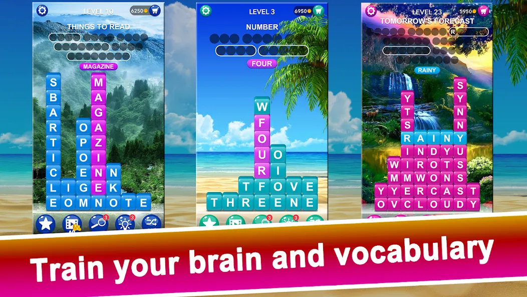 Взломанная Word Tiles :Hidden Word Search  [МОД Меню] — последняя версия apk на Андроид screen 4